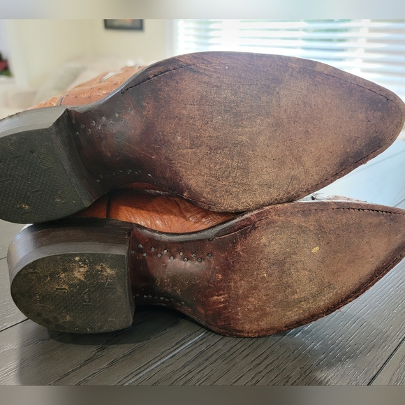 JUSTIN STYLE COWBOY BOOTS 40066 and Cowboy Boot Bag SZ 9 D - Picture 10 of 14